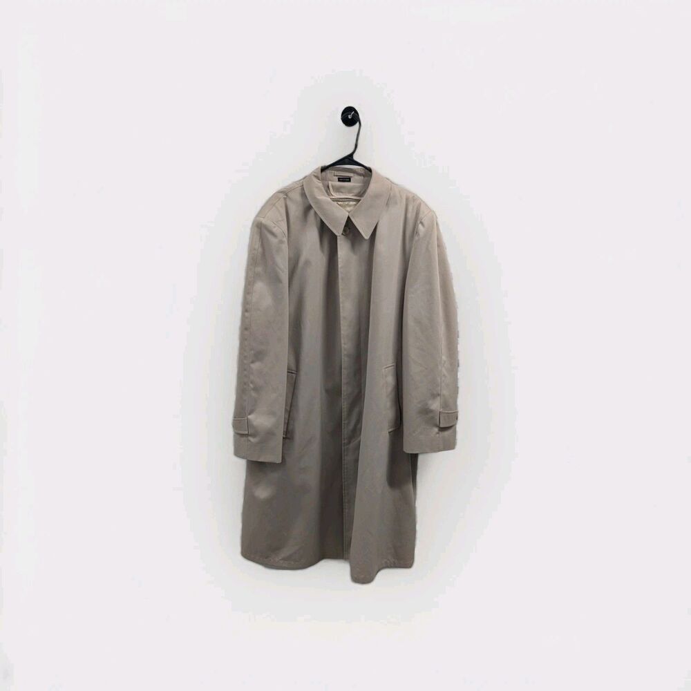 Anderson Little 46L Beige Trench Coat  Removable Lining Vintage Old Money Preppy